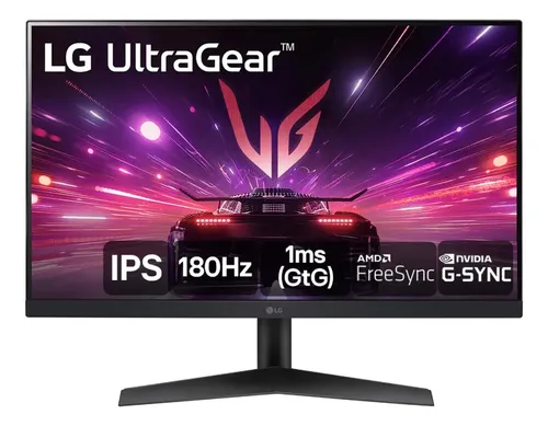 Monitor Gamer LG UltraGear 24”IPS Full HD 180Hz 1ms (GtG) NVIDIA G-SYNC AMD FreeSync HDR10 sRGB 99% HDMI DisplayPort, Preto- 24GS60F